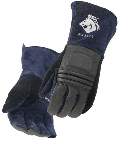 Black Stallion Gloves BSX Grain Pigskin & Split Cowhide Stick Welding Gloves GS2019-NB