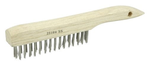 Weiler Hand Tools Weiler Vortec Pro Scratch Brush - Shoe Handle Stainless Steel 25104
