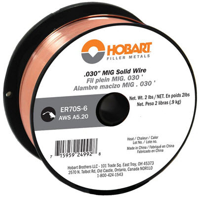 Hobart ER70S-6 .030 MIG Welding Wire - 2# Spool H305406-R19