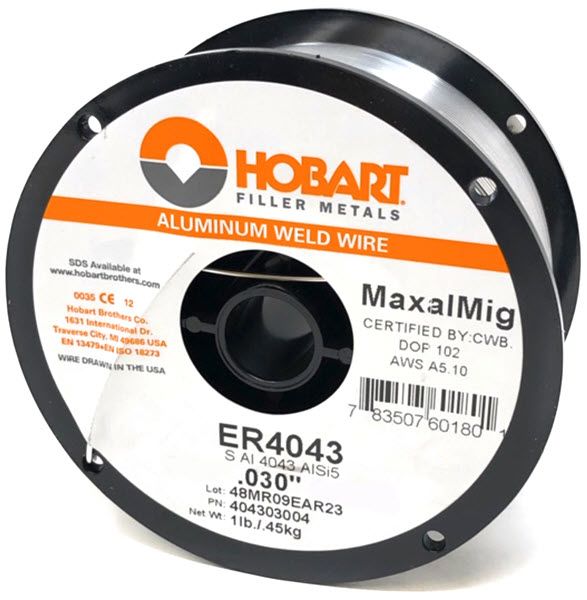Hobart ER4043 .030 Aluminum MIG Wire - 1# Spool H381806-R18