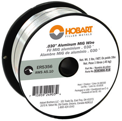 Hobart ER5356 .030 Aluminum MIG Wire - 1# Spool H383806-R18