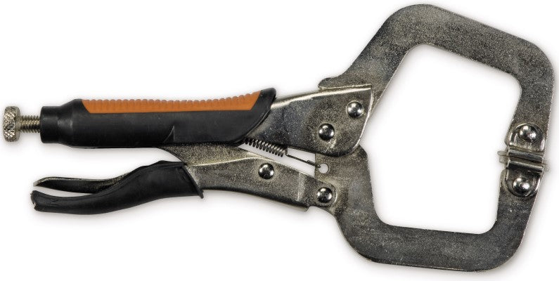 Hobart Locking C-Clamp Pliers, Rubber Grip - 11 Inch 770561