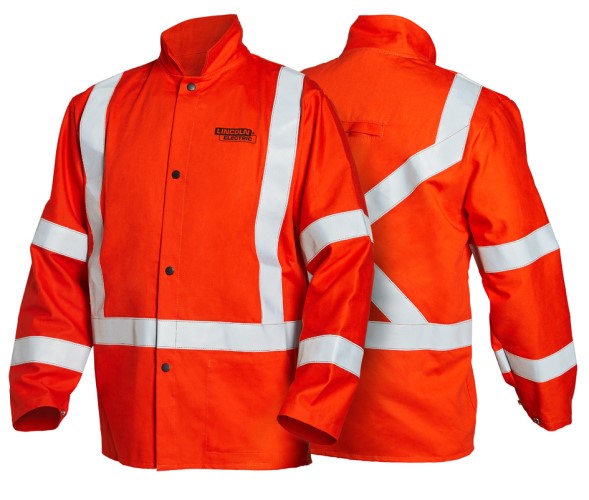 Lincoln High Visibility FR Welding Jacket w/ Reflective Stripes K4692 1