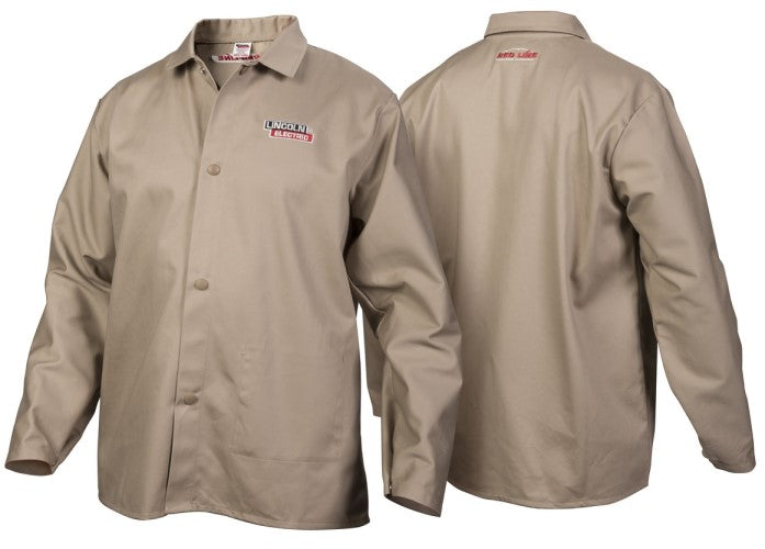 Lincoln Khaki Traditional FR Cloth Welding Jacket K3317 1