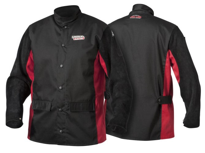 Lincoln Shadow Split Leather-Sleeved Welding Jacket K2986 1