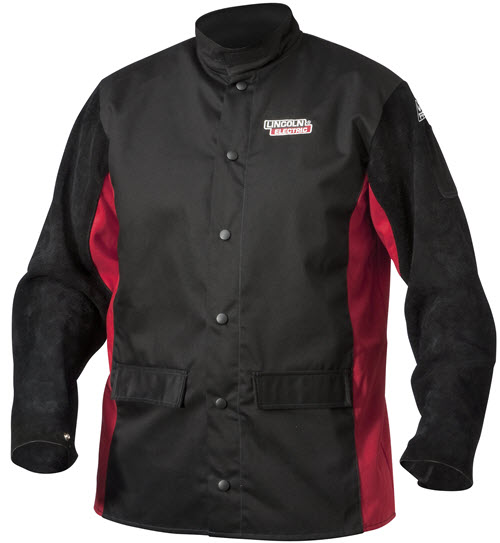 Lincoln Shadow Split Leather-Sleeved Welding Jacket K2986