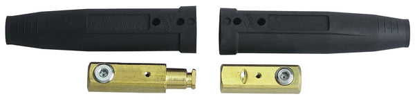 Tweco Bullet Connector Set (PK2) | Double Ball Point, For 3/0 & 4/0 Welding Cable, Alloy Steel, Male/Female Pair