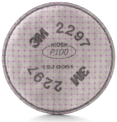 3M Personal Safety 3M Advanced Particulate P-100 Replacement Filter w/ Odor Relief 2297
