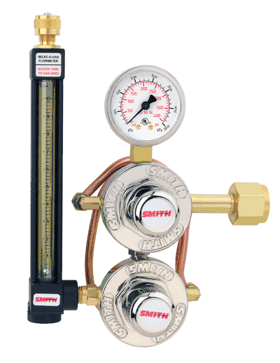 Smith CO2 Flowmeter Regulator - 2 Stage, High Flow 35-30-320