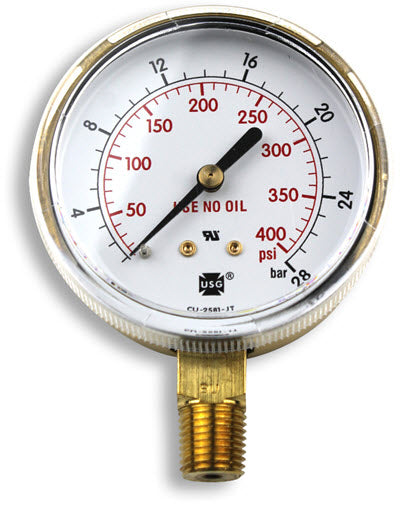 Smith Replacement Gauge - 2.5 inch, 0-400 PSIG GA037-07