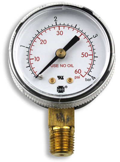 Smith Replacement Gauge - 2 inch, 0-60 PSIG GA135-03