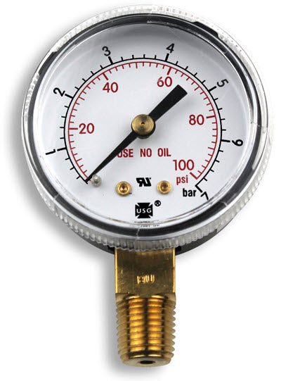Smith Replacement Gauge - 2 inch, 0-100 PSIG GA143-03
