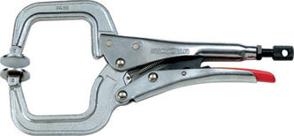 Strong Hand Locking C-Clamp w/Swivel Pads PR6S