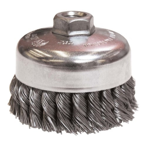 Weiler Cup Brush - 4" Steel Knot 12306