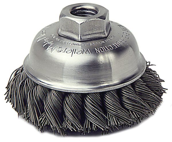 Weiler Cup Brush - 3-1/2" Stainless Steel Knot 13163