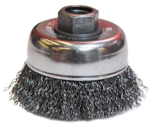 Weiler Cup Brush - 3" Crimped Steel Wire 13245
