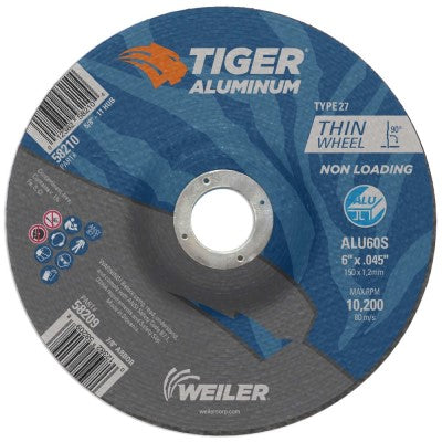 Weiler Tiger Aluminum Cutting Wheel - 6" X .045" Type 27 58209