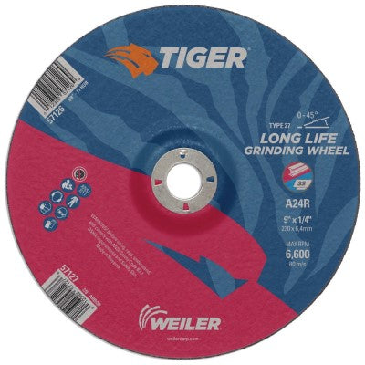 Weiler Tiger Grinding Wheel - 9" X 1/4" Type 27 57127
