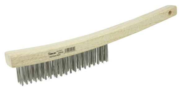Weiler Scratch Brush - Curved Handle Stainless Steel 44054