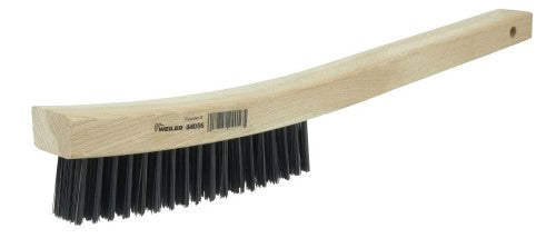 Weiler Scratch Brush - Curved Handle Carbon Steel 44056