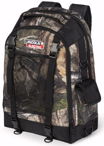 Lincoln Welding Helmet Accessories Lincoln Mossy Oak Camo Welder's All-In-One Backpack K5273-1